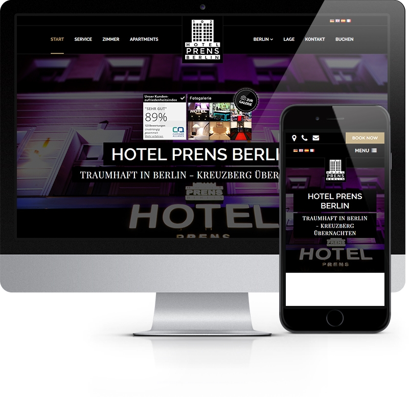 Webdesign-Referenz Hotel Prens