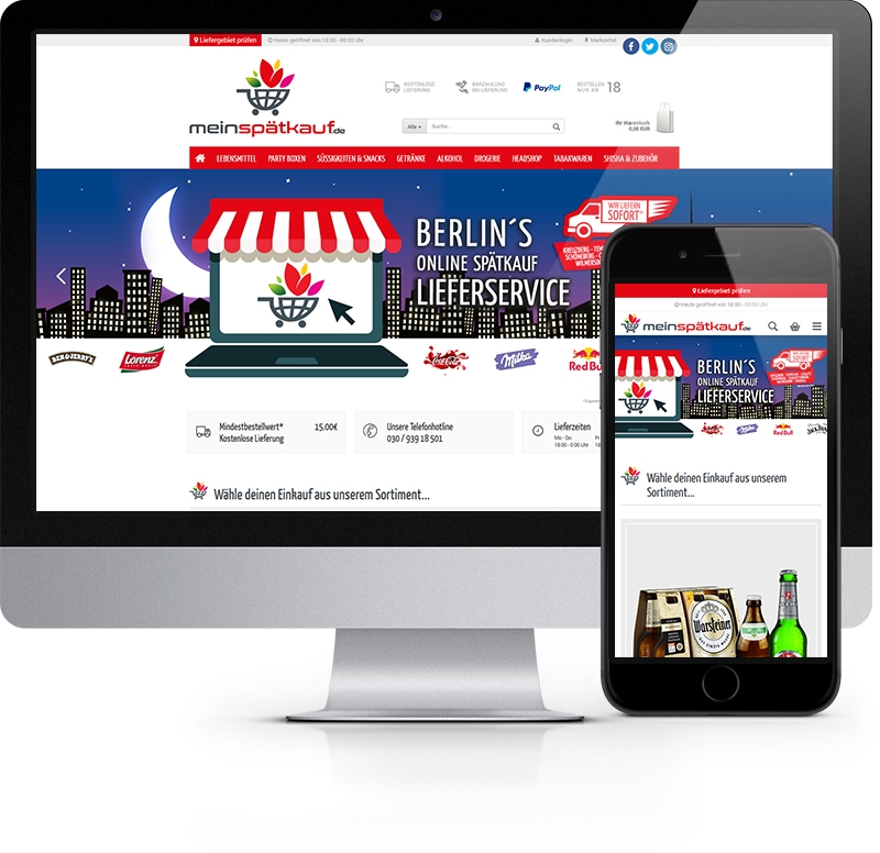 Webdesign-Referenz meinspätkauf.de Online-Shop