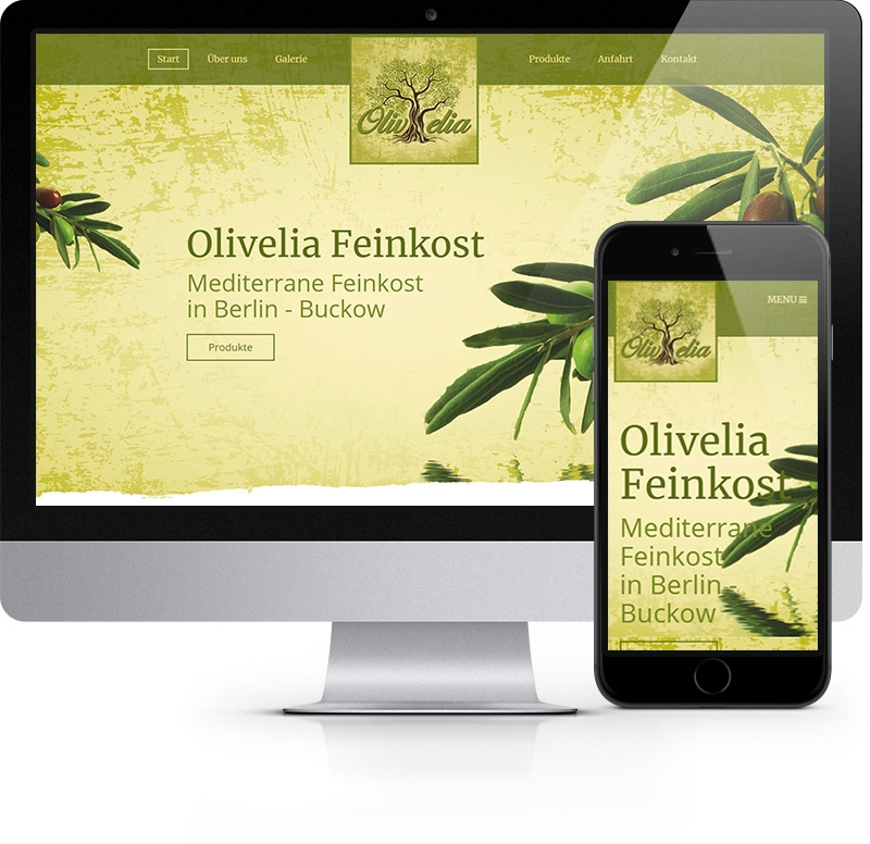 Webdesign-Referenz Olivelia Feinkost