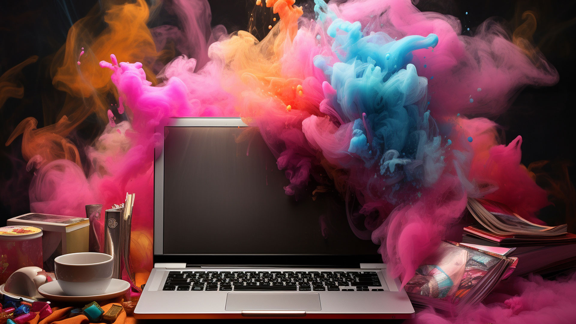 Kreatives Webdesign und Print – farbenfrohe Gestaltung von Hauptstadt Medien Berlin